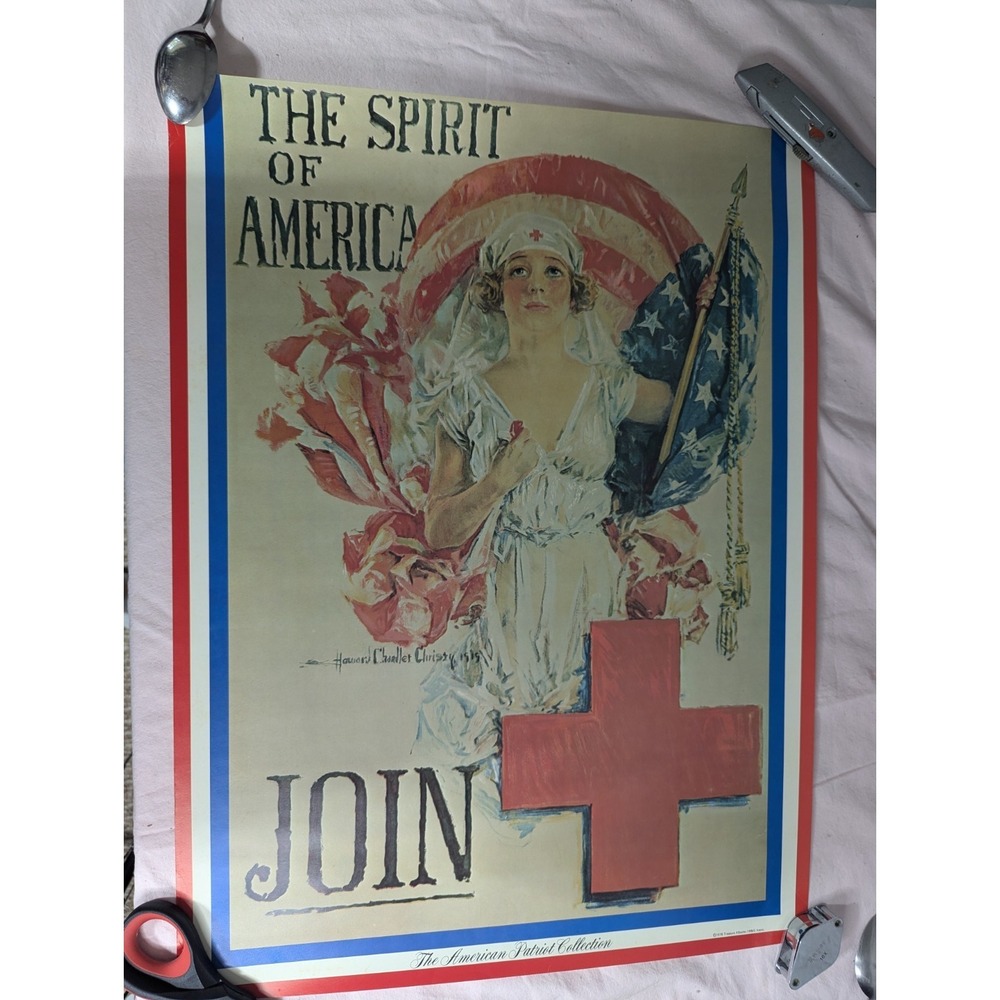 1976 American Patriot Collection 18X24" poster Howard Chandler Christy War Nurse